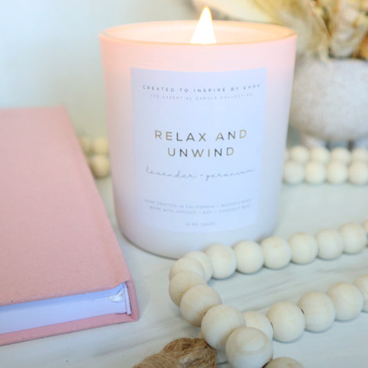 Relax and Unwind (Lavender + Geranium) Candle