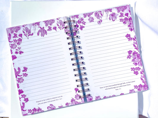 Faith Floral Spiral Wirebound Notebook