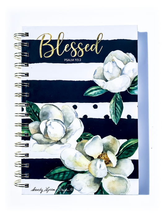 Blessed Floral Spiral Wirebound Notebook